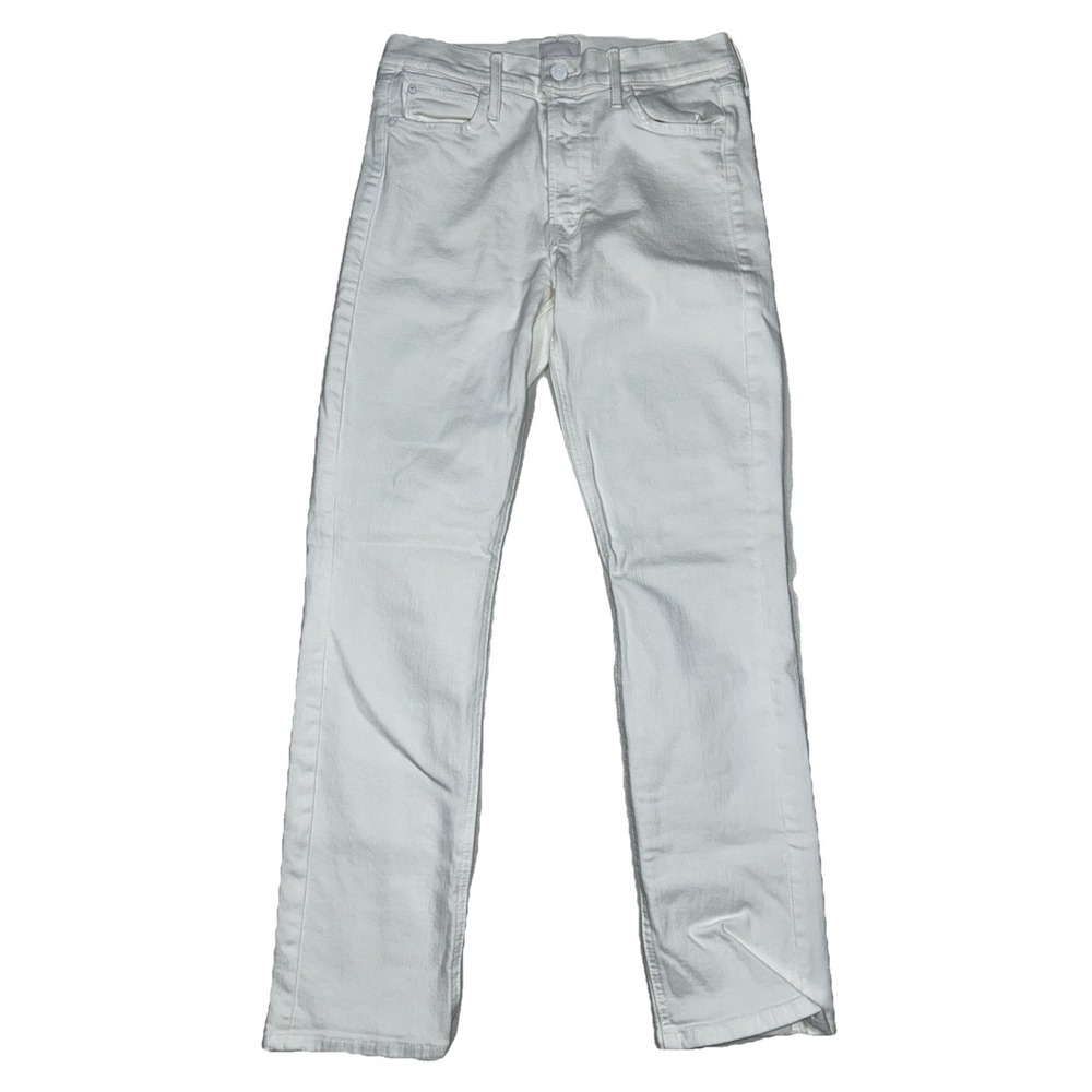 MOTHER White Ankle Crop Jeans